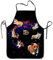 Granbey Galaxy Welsh Corgis Chef Lätzchenschürze Niedliche Welpen Küche Kochen Schürze Custom BBQ Backen Schürzen Lustige Hund Tier Schöne Weltraumdruck Universum für Frauen Männer Teenager