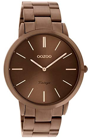 Oozoo Unisex Armbanduhr braun Analog C20103 Vintage Series Edelstahl UOC20103 Analoguhr