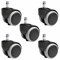 Best For Home - Set di 5 rotelle per pavimenti duri universali di ricambio per sedie e pavimenti duri