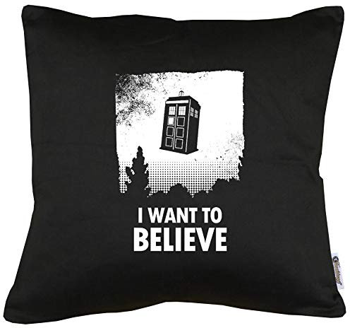 TShirt-People I Want to Believe Tardis Kissen mit Füllung 40x40cm