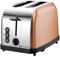 Priceless Homeware 2 Slice Toaster Defrost, Reheat & Cancel Function 6 Browning levels Removable Crumb Tray High Lift Feature (Copper, 2 Slots Toaster)
