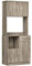 HOMCOM Buffet de Cuisine Armoire de Cuisine Multi-rangements 3 placards 2 niches tiroir Panneaux Particules Classe E1 Aspect chêne Gris