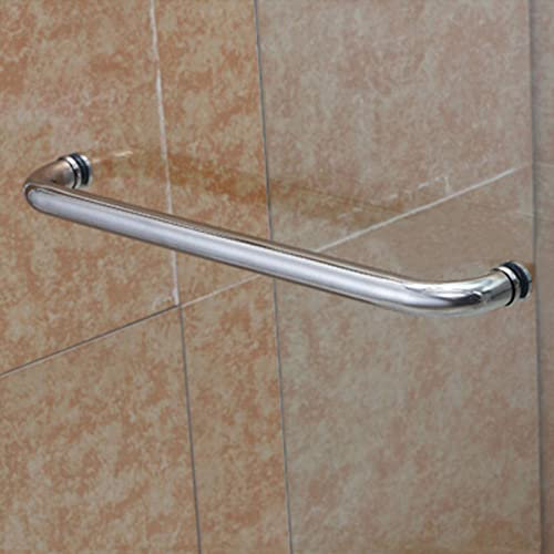 DTDMY Push and Pull Stainless Steel Glass Shower Door Handle Bathroom Door Knobs Grab Bar Rail Replacement Parts Towel Bar Single Sided (Size : 450mm)