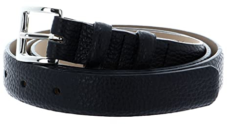 ABRO Unisex Cinturon Gürtel, Schwarz/Nickel, 90 cm