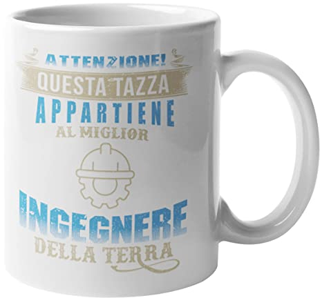 CHEMAGLIETTE! Tazza Colazione Mug Divertente Carina Idea Regalo Con Stampa Attenzione Ingegnere