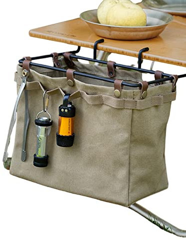Ruilonghai Desk Hangings Storage Bag | Desk Side Storage Bag - Foldable Canvas Storage Bags Picnic Convenient Outdoor Storage Bags