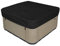 Hot Spring Spa Cover - Foldable, Rain/Snow/Dust Proof, 190T Polyester (Black)