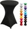 Highdi Stretch Stehtischhusse, Stehtisch Hussen Ø 60 / Ø 80 cm, Verstärkung im Fußbereich und Viele Farben Waschbar für Runden Tisch Hochzeit Bankett Tischdekoration (Schwarz, 80x110cm)
