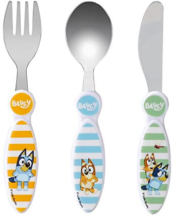 Bluey Children's Kids 3pcs Cutlery Set - Knife/Fork/Spoon