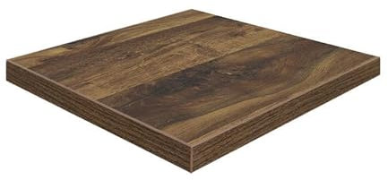 Dekorspanplatte Eiche rustikal dunkel als Tischplatte, Schreibtischplatte, Arbeitsplatte, Laden- und Möbelbau, 100x70 cm, Stärke: 28 mm