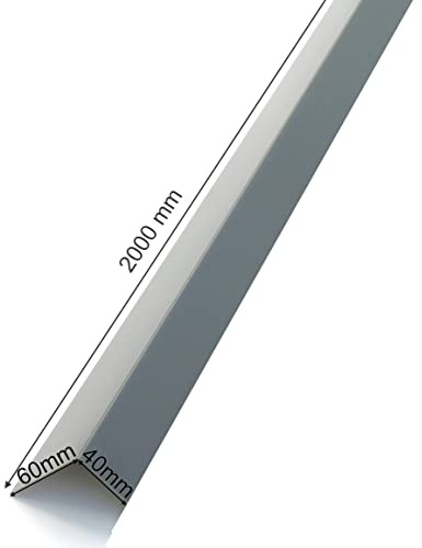 Alu Winkelblech Alu Kantblech Winkel 90° Alu Winkel 25mm x 25mm x 2 Meter in Grau Anthrazit RAL 7016 Fassaden Verkleidung Wand Abdichtung Mauer abdeckung (25mm x 25mm x 2.000mm)