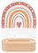 wunderwunsch - Personalisiertes Nachtlicht für Babys - Individuelle Nachttischlampe für Kinder - Personalisierte Geschenke Kinder - Babygeschenk - Geschenk zur Geburt Bambus + Acrylglas