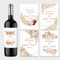 Jifu 20PCS Autocollants Personnalisés Imperméables pour Bouteilles de Champagne ou Vin - Étiquettes pour Fête (C, 9x12.7cm)