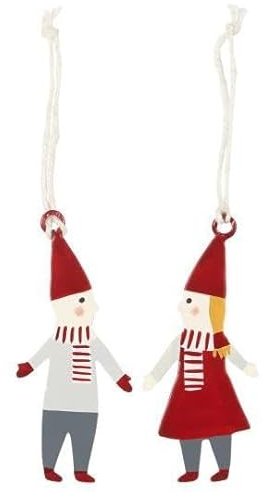 IB Laursen Anhänger, Wichtelpärchen - Hängeschmuck, Ornament - Rot - Weihnachten