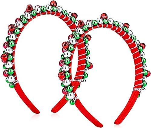 Weihnachten Haarreif, 2 PCS Weihnachts Haarreif Erwachsene, Weihnachtshaarreifen Kind, Kopfschmuck Weihnachten, Weihnachtskopf Schmuck, Weihnachtsdekorationen für Kinder und Erwachsene (C)