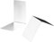 Papiertiger Metall-Buchstützen 85x140x140mm Weiß, 5 Paar | Für Bücher, Zeitschriften, Ordner und Ringbücher