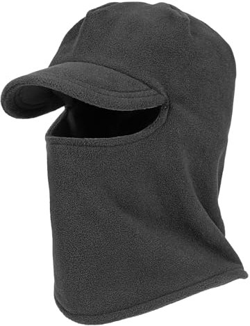 AYPOW Winter Thermo Fleece Sturmhaube mit Krempe Herren Damen, Winddicht Warm Gesichtshaube Skimaske, Outdoor-Sportarten Fleece Mütze Kapuze mit Nackenwärmer, Gesichtsmaske Radfahren Wandern Laufen