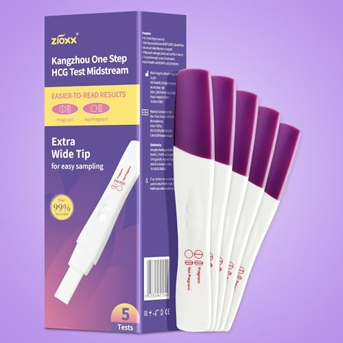 ZIOXX Pregnancy Test Kit, New Upgraded Early Detection Pregnancy Test Sticks, 6 Days Sooner Detection and Over 99% Accurate Pregnancy Test for Women Home Testing, Quick Results and Easy to Use, 5 Ct