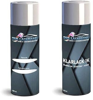 Spraydose Set für VW,AUDI LY7W Silbersee-Lichtsilber+Klarlack 400ml