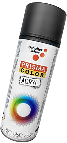 Lackspray Acryl Sprühlack Prisma Color RAL, Farbwahl, glänzend, matt, 400ml, Schuller Lackspray:Schwarz RAL 9005 Matt