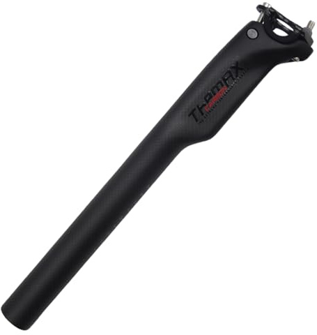 Sattelstütze Carbon Rennrad，Alfa Pasca MTB sattelstütze 27.2/30.8/31.6mm Carbon Seatpost Offset Schwarz 350/400mm