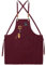 FunChaos Rosso Grembiuli in Tela, Lavoro Grembiuli per Uomini e Donne, Regolabile Grembiuli da Cuoco con 3 Tasche, Grembiule per Servire Cucina, Cottura, Pittura, Artista, Croce Posteriore