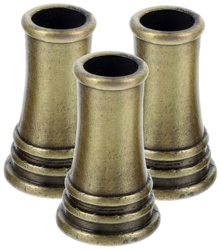 UTHCLO 3Pcs Metal Pen Holder Single Pen Stand for Office Desk Organizer for Fountain Brush and Writing Pens Stylish Copper Design Practical and Decorative Base