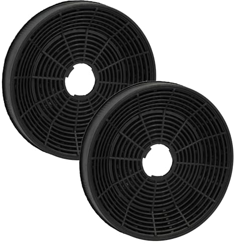 vhbw 2x Aktivkohlefilter kompatibel mit Silverline Zenith ZEW 600, Zenith ZEW 653 S, Unzi, Venus, Zena Dunstabzugshaube - 16 cm