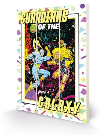Guardians of the Galaxy Marvel (Groove Design) 20 x 29,5 x 1,2 cm MDF-Wandkunst-Panel