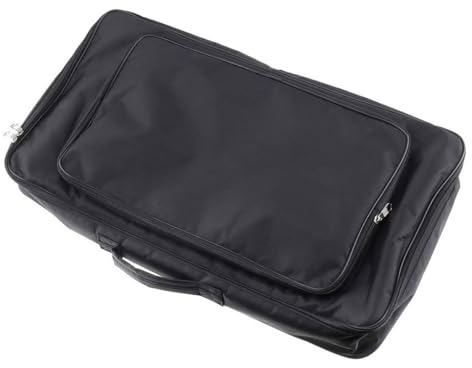 qiqiaollo Tragbare Gigbag for Gitarreneffekte, Pedalboard, Tragetasche, tragbar, for Gitarrenpedale, DJ-Controller, Mikro-Synthesizer, Schwarz/89