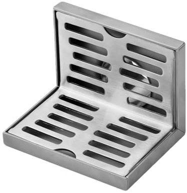 Duroecsain Drenaje de pared en forma de L, desagüe horizontal en forma de L | Desagüe lateral de balcón de acero inoxidable 304 para 75 tubos, abrelatas de drenaje para el hogar, cocina, lavadero,