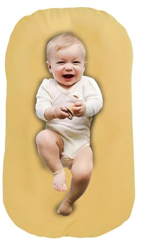 WXJHNYBS Bionisches Bett Kleinkinderliege, Reine Baumwolle Babynestchen Set Faltbar Verschiedene Ausführungen Babynest Tragbar Chaiselongue,Yellow