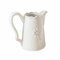 LOBERON Krug Mallevesse, handgefertigt, Vintage-Look, nostalgischer Charme, Vase, Tisch-Accessoire, Getränkespender, Dekoration, Steingut, weiß