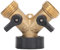 2-Wege-Kugelhahn, Langlebiger Messing-Kunststoff-Ventilschalter, 3/4-Zoll-Gewinde, Messing-Schlauchverteiler Gartenbewässerung, Bewässerung