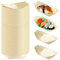 lisetar 50pcs Bamboo Boats for Food, Eco-Friendly Bamboo Plates Disposable, Bamboo Bowls Wooden Serving Trays for Party, Chips, BBQ, Hot Dogs, Crepes, Salad, Fingerfood, Sushi(17 x 8.5cm)