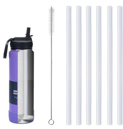 crayBG Replacement Straws Compatible with Takeya Water Bottle 18, 24, 32, 40, And 64 oz, Reusable Plastic Straws, 5 Pack