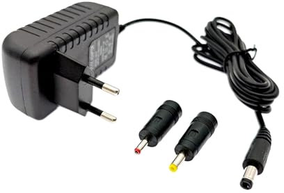 JZK - Adaptador de corriente (6 V, 1 A, 1000 mA, cargador de 6 V, adaptador de carga de 6 V, enchufe de repuesto, 5,5 mm x 2,1 mm, con enchufes 3,5 mm x 1,35 mm y 4,0 mm x 1,7 mm