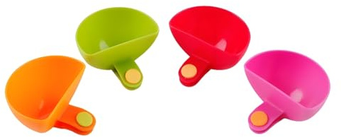 Nicear 4 Pcs Dip Clip Bowl Plate Holder Dish Chip And Dip Serving Set Sauce Holder For Sauce Salt Vinegar Sugar