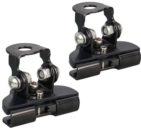 Support barre LED supports montage phares LED Résistant à la Corrosion, Phares/Feux de Plaque pince en alliage d'aluminium pour la plupart des voitures, camions, SUV 2pcs Noir