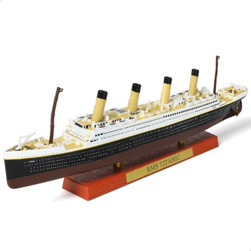 SEBUNAS 1/1250 RMS Titanic Ocean Liner Model Ship Diecast Metal Alloy Boat | Display Stand Included,Desk Shelf Cabinet Decor,Gift for Men,Nautical Collectable,Home Office Display,Adult Collectable