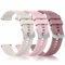 Yisica 3 Piezas Correa para 20mm Reloj Inteligente Hombre Mujer, Liberación Rápida de Silicona Suave Pulseras de Repuesto