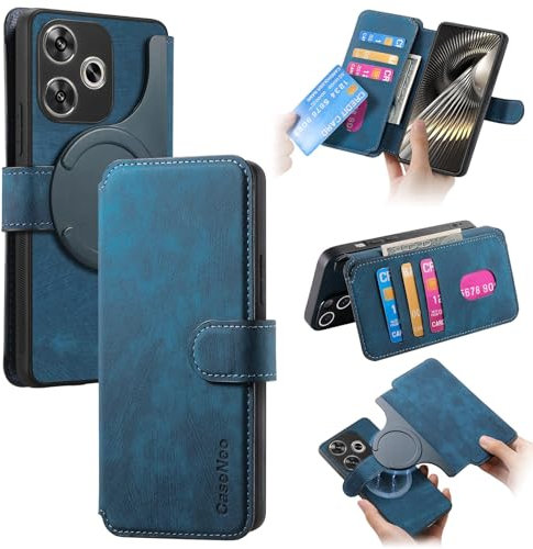 Custodia ribaltabile per smartphone Compatibile con Xiaomi Redmi Turbo 3 Custodia Portafoglio con Porta Carte Compatible with Donna Uomo, PU Pelle Magnetica Snap Flip Portafoglio Custodia Compatible w