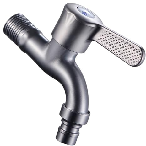 Robinet de piscine d'entrée d'eau de 1,27 cm pour machine à laver, robinet d'eau mural en acier inoxydable, robinets de lave-linge, robinet de machine à laver mural durable