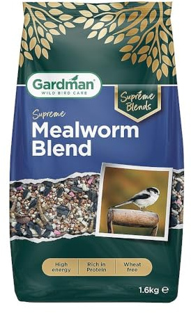 Gardman A04428 Supreme Mealworm Blend High Energy Bird Seed Mix, 1.6KG