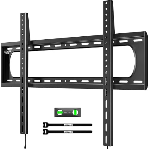 monTEK TV Wandhalterung Flach für 60-120 Zoll bis 136kg, Ultra Slim | Abstand zur Wand nur 35mm, VESA 50x50 bis VESA 900x600, Universelle Kompatibilität, Hochleistungsfähig Feste TV Halterung