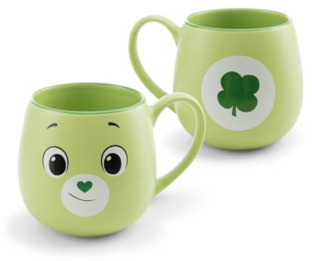 Tasse Glücksbärchis Glücksbärchi 400ml 8x9cm - grün - Hochwertige Porzellan-Tasse, liebevoll gestaltet, niedliches Accessoire für Küche, Büro & Zuhause – süßes Geschenk für Lieblingsmenschen | 62827