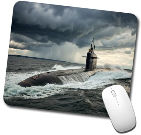 Mousepad Us-Atom-U-Boot Im Einsatz Anti-Fray-Kanten Mauspad Weiches Tischunterlage Für Heim Laptop Home 10X12In