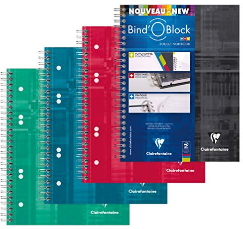 Clairefontaine 8272C Konferenzblock A5, kariert, 90 Blatt, farbig sortiert