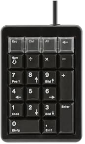 CHERRY G84-4700, Programmierbares Keypad, Spanisches Layout mit Numerik-Block, Kabelgebunden (USB-Anschluss), Plug & Play, Mechanische ML Switches, Schwarz