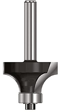 ENT 14388 Fraise à arrondir Carbure, Queue (S) 12 mm, Diamètre (D) 63,5 mm, NL 31,8 mm, R 25,4 mm, SL 45 mm, avec roulement